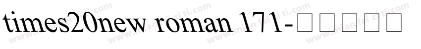 times20new roman 171字体转换